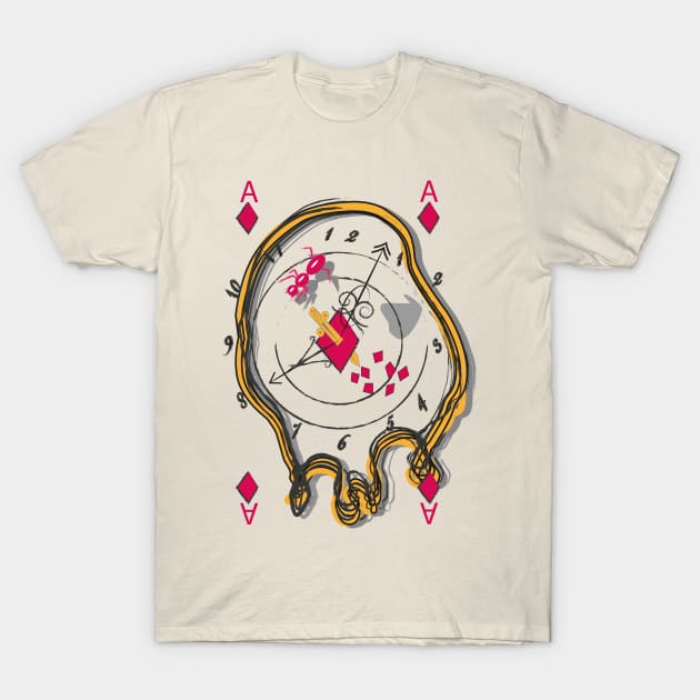 Playing Card Ace of Diamonds T-Shirt by CatCoconut-Art